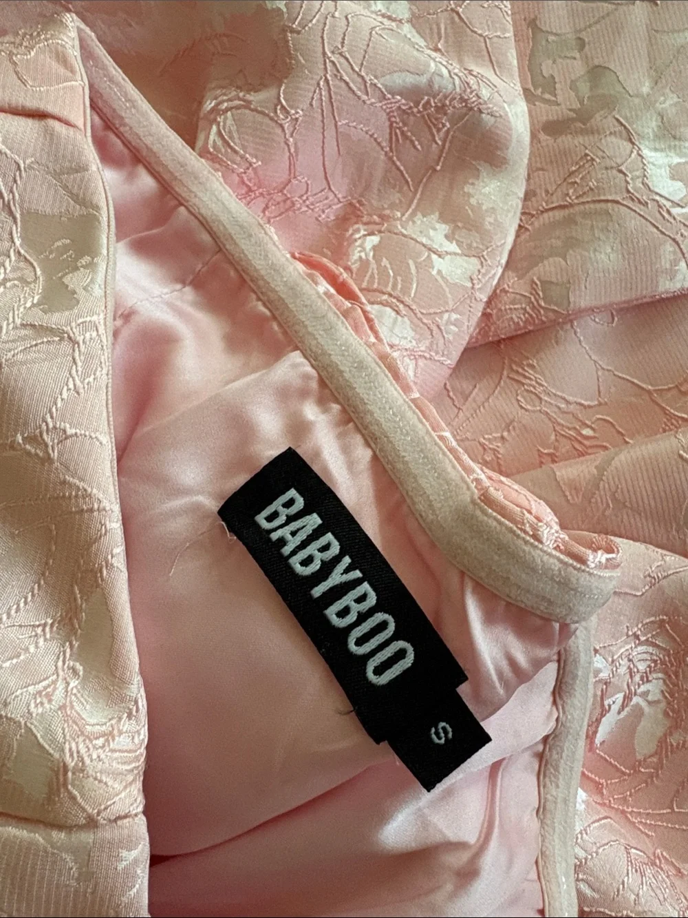 Babyboo ELENORA MINI DRESS BLUSH Bow Back Corset Size Small - Picture 8 of 11